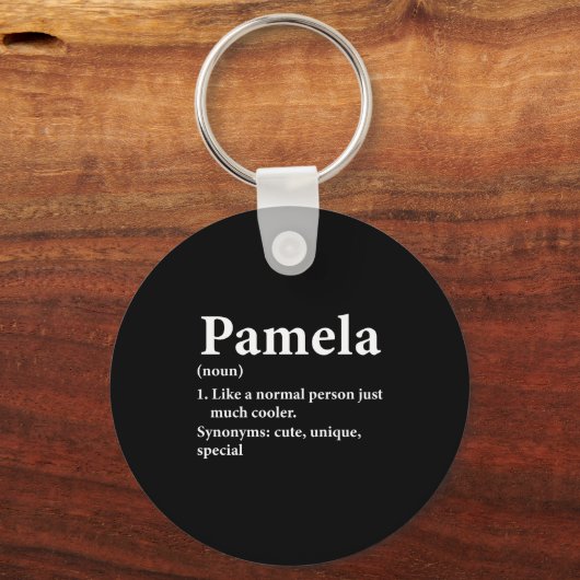 Pamela Name Definition Funny D  Sleutelhanger (Voorkant)