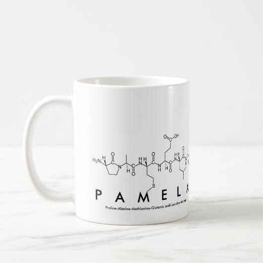 Pamela peptide nom mug (Gauche)