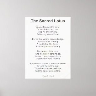 Pamela Storch - Het Heilige Lotus Gedicht Canvas Afdruk