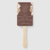 Pampagras Bloem Terra Cotta Trouwprogramma Handwaaier (Achterkant)