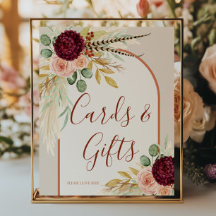 Pampagras Rustieke Boho Terracotta Kaart En Cadeau Poster