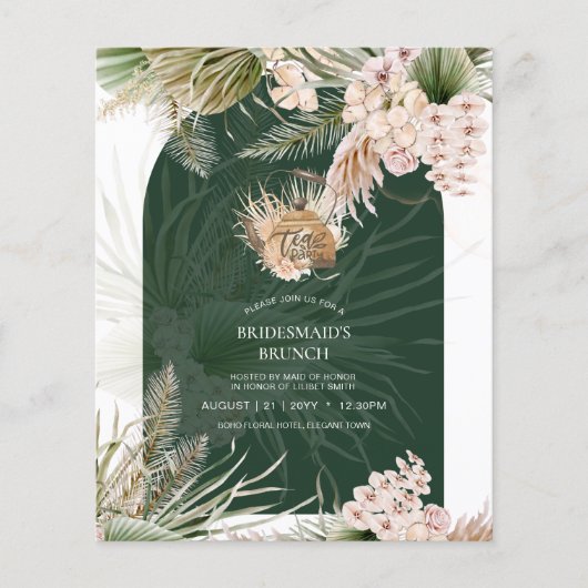 Pampagras THEEKRANS Bruiloft Lunch Flyer (Voorkant)