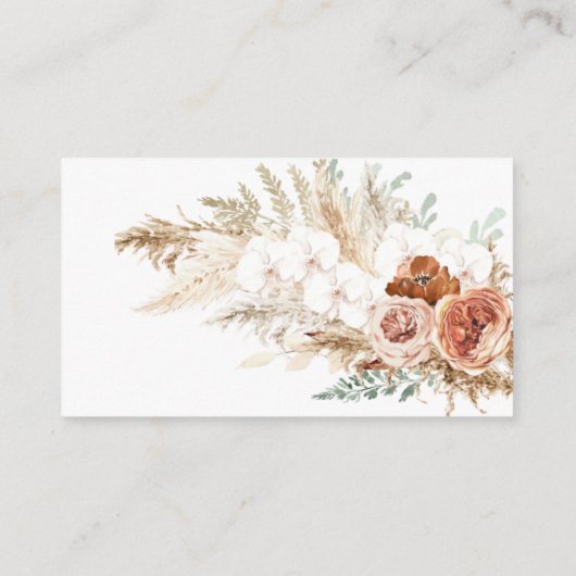 Pampas Baby shower en laiton Refroidissement Carte (Dos)