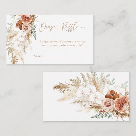 Pampas Baby shower en laiton Refroidissement Carte (Devant / Derrière)