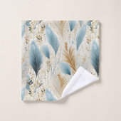 Pampas bleu et or Grandes (Gant de toilette)