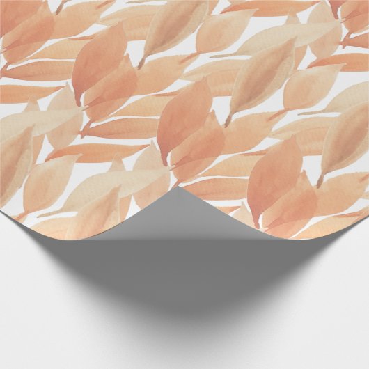 Pampas Blush Foliage Waterverf Pastel Tones Cadeaupapier (Hoek)