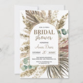 Pampas Boho Bruidsdouche Kaart (Voorkant)