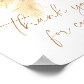 Pampas boho grass - Merci pour venir Poster (Coin)