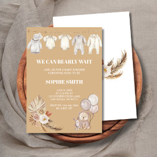 Pampas Boho We kunnen nauwelijks wachten Baby show Kaart