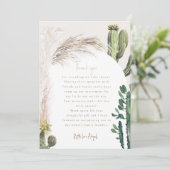 Pampas Cactus Baby shower Merci (Debout devant)