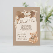 Pampas Carte de remerciements d'ours en peluche (Debout devant)