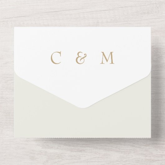 Pampas Dried Flowers No Parents Wedding All In One Uitnodiging (Achterkant)