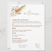 Pampas Drink Menu Sjabloon (Voorkant)