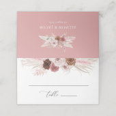 Pampas Dusty Pink Flower Folded Wedding (Buitenkant ongevouwen)