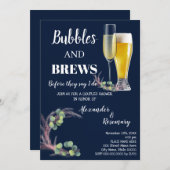 Pampas en Eucalyptus Bubble & Brews Couples Kaart (Voorkant / Achterkant)