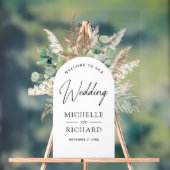 Pampas Eucalyptus Arch Wedding Welcome (Neutre)