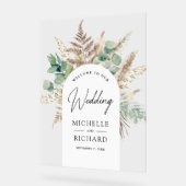Pampas Eucalyptus Arche de Mariage Bienvenue (Angle)