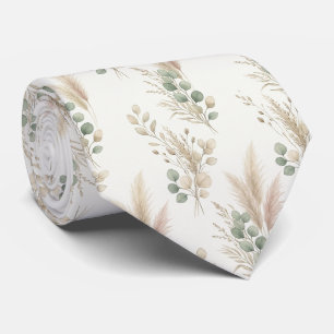 Pampas Eucalyptus Gedroogde Botanische Slinger Pat Stropdas