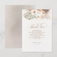 Pampas exotique Grass Baby shower Floral Merci