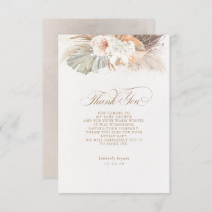 Pampas exotique Grass Baby shower Floral Merci