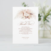 Pampas exotique Grass Baby shower Floral Merci (Debout devant)