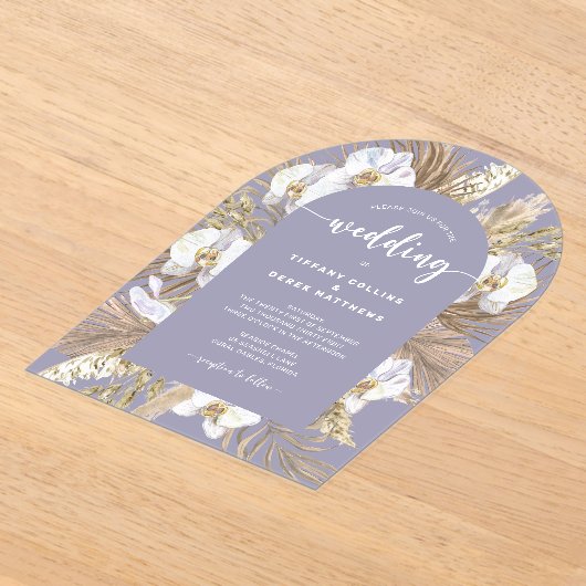 Pampas Faire-part de mariage d'arche en herbe (Poser)