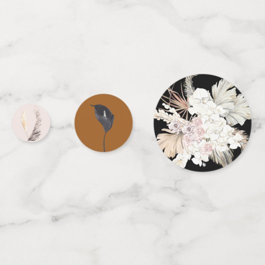 Pampas gedroogd grasbloesem confetti (Achterkanten)