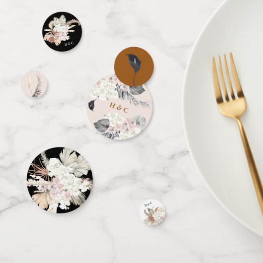 Pampas gedroogd grasbloesem confetti (Groep)