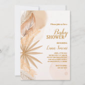 pampas gras baby douche uitnodigingen (Voorkant)