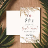 Pampas Gras Baby Shower Uitnodiging | Neutraal Boh