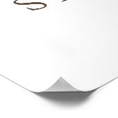 Pampas Gras Bloem Boho Bruids Bruiloft Welkom Poster (Hoek)