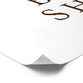 Pampas Gras Bloem Boho Bruids Bruiloft Welkom Poster (Hoek)