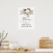 Pampas Gras Bloem Boho Bruids Bruiloft Welkom Poster (Keuken)