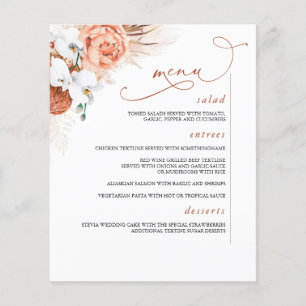 Pampas Gras Bloem Botanisch Terracotta Menu