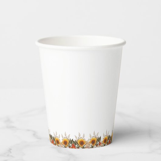 Pampas Gras Boho Bruidsfeest Brunch met bubbels Papieren Bekers (Achterkant)