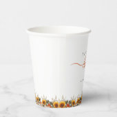 Pampas Gras Boho Bruidsfeest Brunch met bubbels Papieren Bekers (Rechts)