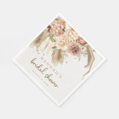 Pampas gras boho rozen bruidsshower servetten (Hoek)