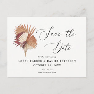 Pampas Gras Boho Save the Date Briefkaart