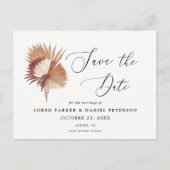 Pampas Gras Boho Save the Date Briefkaart (Voorkant)