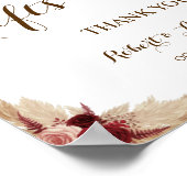 Pampas Gras Cadeaus & Kaarten Bruidsfeest Poster (Hoek)