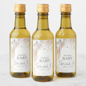 Pampas Gras en Witte Orchideeën Boho Wijn Etiket (Flessen)