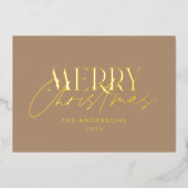 Pampas gras eucalyptus moody modern terracotta voo folie feestdagenkaart (Voorkant)