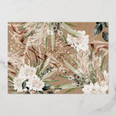 Pampas gras eucalyptus moody modern terracotta voo folie feestdagenkaart (Achterkant)