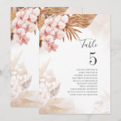 Pampas Gras Herfst Trouwtafel Nummer (Voorkant / Achterkant)