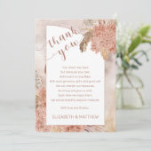 Pampas Gras | Hydrangea Baby Shower Bedankt (Staand voorkant)