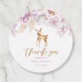 Pampas-gras met baby shower bedankjes labels (Voorkant)