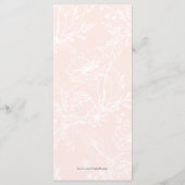 Pampas Gras Moderne Boho BLush PInk Menukaart (Achterkant)