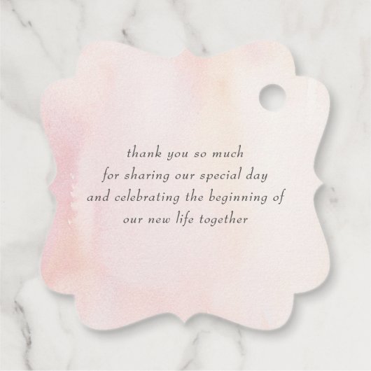 Pampas gras roze bloemen bruiloft dank u bedankjes labels (Achterkant)