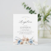 pampas gras stoffige blauwe bloemen ageren baptism (Staand voorkant)