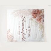 Pampas Gras Tan Bruidsmeubel Achtergrond Fotohokje Wandkleed (Voorkant (horizontaal))